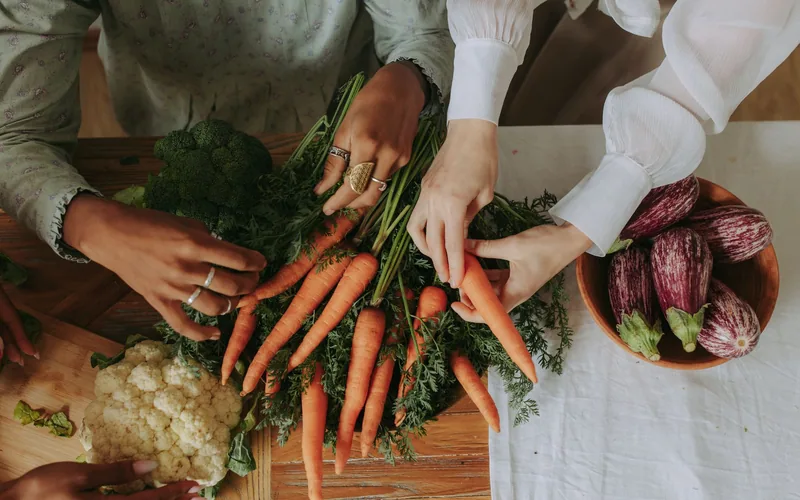 Selección de verduras de temporada